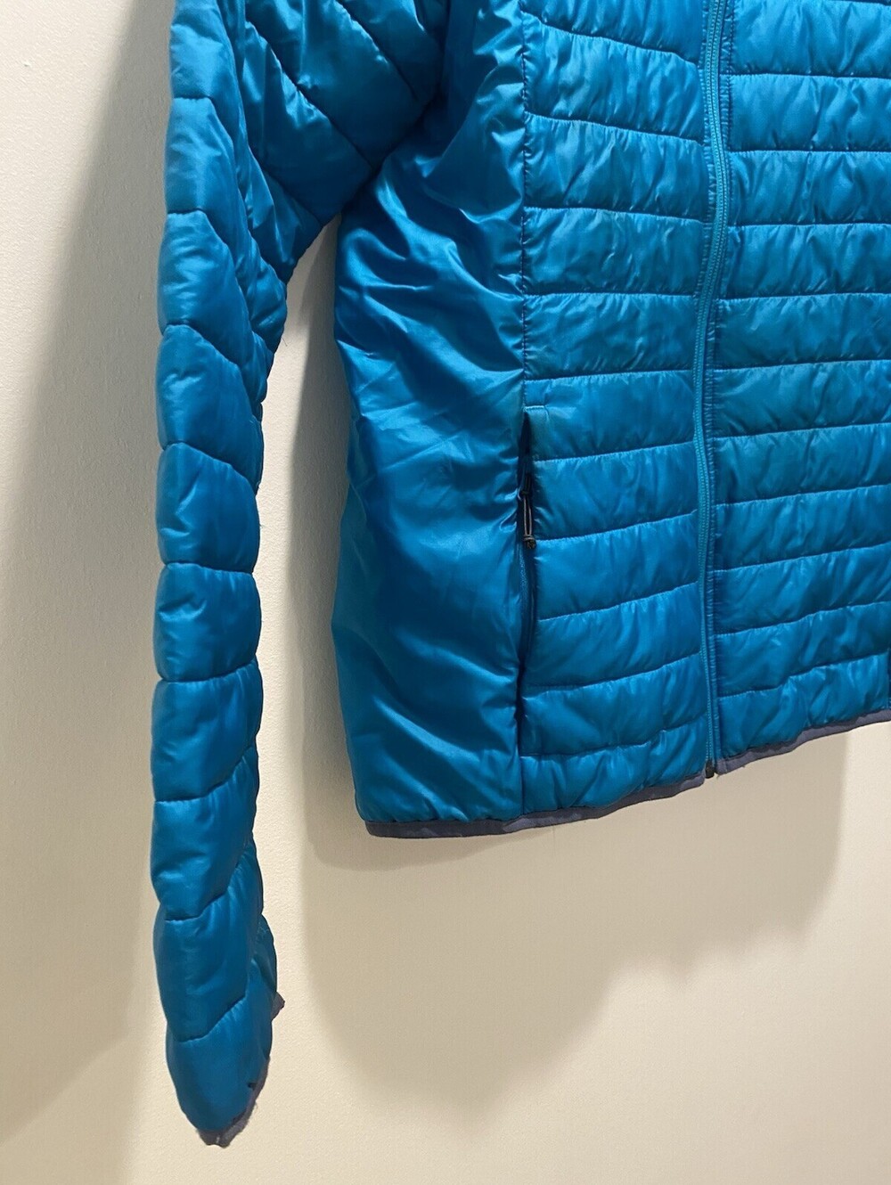 Merrell Women's Puffer Jacket Teal, Primaloft Full Zip, Quilted Zip-In Pockets - Picture 5 of 8